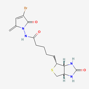 molecular formula C15H19BrN4O3S B12402073 L-Biotin-NH-5MP-Br 