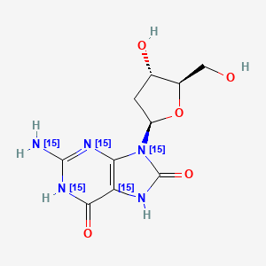 molecular formula C10H13N5O5 B12402088 8-Hydroxy-2'-deoxyguanosine-15N5 