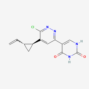 molecular formula C13H11ClN4O2 B12402108 5-[6-chloro-5-[(1S,2R)-2-ethenylcyclopropyl]pyridazin-3-yl]-1H-pyrimidine-2,4-dione 