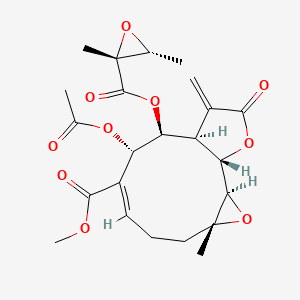 Methyl (1S,2R,4R,7E,9S,10S,11R)-9-acetyloxy-10-[(2R,3R)-2,3-dimethyloxirane-2-carbonyl]oxy-4-methyl-12-methylidene-13-oxo-3,14-dioxatricyclo[9.3.0.02,4]tetradec-7-ene-8-carboxylate