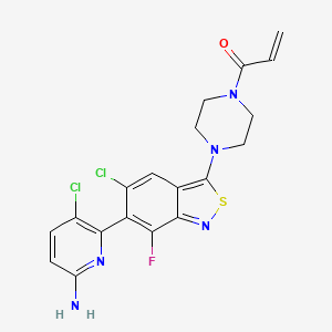 molecular formula C19H16Cl2FN5OS B12402161 KRAS inhibitor-12 