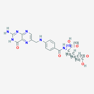 (2S)-2-[[4-[(2-amino-4-oxo-3H-pteridin-6-yl)methylamino]benzoyl](15N)amino](1,2,3,4,5-13C5)pentanedioic acid