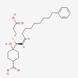 4-[(Z,1S)-1-(2-carboxyethylsulfanyl)-11-phenylundec-2-enyl]-4-hydroxycyclohexane-1-carboxylic acid