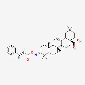 (4aS,6aS,6bR,10E,12aR)-2,2,6a,6b,9,9,12a-heptamethyl-10-[(E)-3-phenylprop-2-enoyl]oxyimino-3,4,5,6,6a,7,8,8a,11,12,13,14b-dodecahydro-1H-picene-4a-carboxylic acid