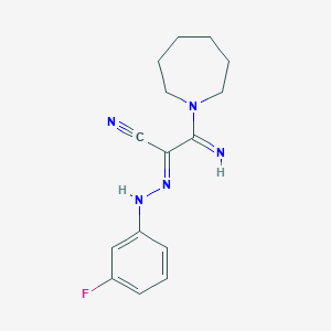(2E)-3-azepan-1-yl-2-[(3-fluorophenyl)hydrazono]-3-iminopropanenitrile