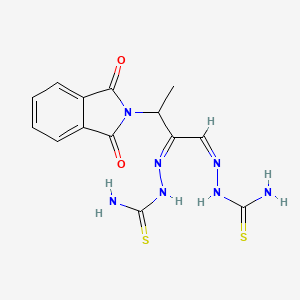 [(Z)-[(1Z)-1-(carbamothioylhydrazinylidene)-3-(1,3-dioxoisoindol-2-yl)butan-2-ylidene]amino]thiourea