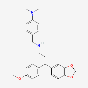 4-[[[3-(1,3-benzodioxol-5-yl)-3-(4-methoxyphenyl)propyl]amino]methyl]-N,N-dimethylaniline