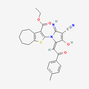 molecular formula C26H25N3O4S B12402365 Anticancer agent 106 