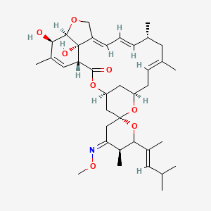 (1R,4S,4'Z,5'S,6R,8R,10E,13R,14E,16E,20R,21R,24S)-21,24-dihydroxy-4'-methoxyimino-5',11,13,22-tetramethyl-6'-[(E)-4-methylpent-2-en-2-yl]spiro[3,7,19-trioxatetracyclo[15.6.1.14,8.020,24]pentacosa-10,14,16,22-tetraene-6,2'-oxane]-2-one