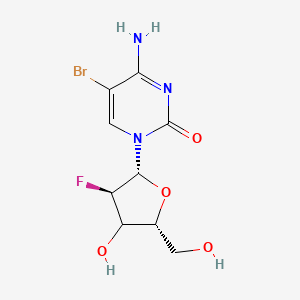 molecular formula C9H11BrFN3O4 B12402373 4-amino-5-bromo-1-[(2R,3R,5R)-3-fluoro-4-hydroxy-5-(hydroxymethyl)oxolan-2-yl]pyrimidin-2-one 