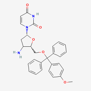 molecular formula C29H29N3O5 B12402383 1-[(2R,5S)-4-amino-5-[[(4-methoxyphenyl)-diphenylmethoxy]methyl]oxolan-2-yl]pyrimidine-2,4-dione 