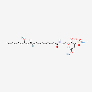 Butanedioic acid, sulfo-, 1-(2-((12-hydroxy-1-oxo-9-octadecenyl)amino)ethyl) ester, disodium salt