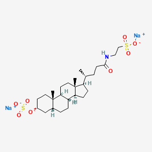 disodium;2-[[(4R)-4-[(3R,5R,8R,9S,10S,13R,14S,17R)-10,13-dimethyl-3-sulfonatooxy-2,3,4,5,6,7,8,9,11,12,14,15,16,17-tetradecahydro-1H-cyclopenta[a]phenanthren-17-yl]pentanoyl]amino]ethanesulfonate