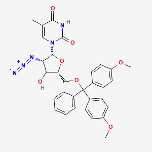 1-[(2R,3S,5R)-3-azido-5-[[bis(4-methoxyphenyl)-phenylmethoxy]methyl]-4-hydroxyoxolan-2-yl]-5-methylpyrimidine-2,4-dione