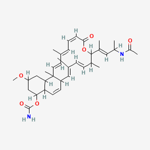Acetamide, N-((1R,2E)-3-((1E,3Z,5E,9R,10R,11E,13E,14aR,16aR,17S,19S,20aS,20bR)-17-((aminocarbonyl)oxy)-9,10,14a,16a,17,18,19,20,20a,20b-decahydro-19-methoxy-3,10,13,20b-tetramethyl-7-oxo-7H-naphth(2,1-h)oxacyclohexadecin-9-yl)-1-methyl-2-butenyl)-