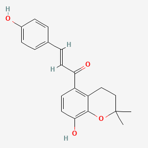 (e)-1-(8-Hydroxy-2,2-dimethylchroman-5-yl)-3-(4-hydroxyphenyl)prop-2-en-1-one