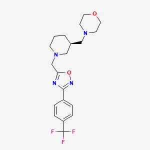 molecular formula C20H25F3N4O2 B12402571 4-[[(3S)-1-[[3-[4-(trifluoromethyl)phenyl]-1,2,4-oxadiazol-5-yl]methyl]piperidin-3-yl]methyl]morpholine 