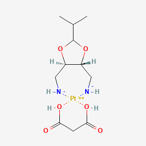 [(4R,5R)-5-(azanidylmethyl)-2-propan-2-yl-1,3-dioxolan-4-yl]methylazanide;platinum(2+);propanedioic acid