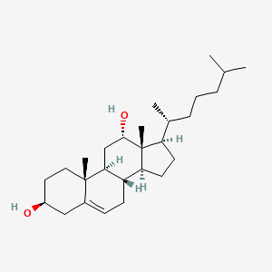 molecular formula C27H46O2 B1240263 5-Cholestene-3beta,12alpha-diol CAS No. 566-46-1
