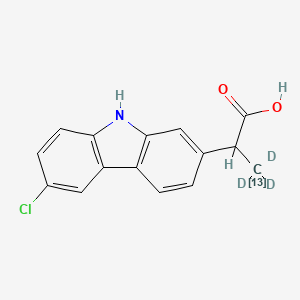 molecular formula C15H12ClNO2 B12402638 Carprofen-13C,d3 