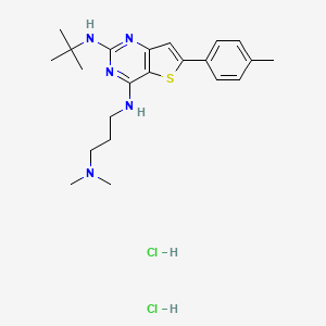 molecular formula C22H33Cl2N5S B12402656 Antimalarial agent 19 