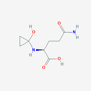 (2S)-5-amino-2-[(1-hydroxycyclopropyl)amino]-5-oxopentanoic acid