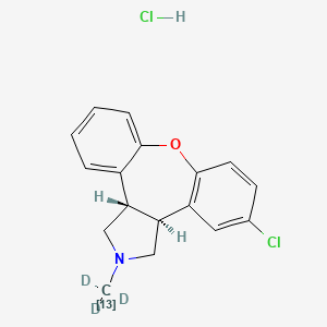 molecular formula C17H17Cl2NO B12402758 Asenapine-13C,d3 (hydrochloride) 