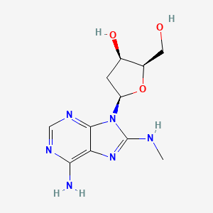 molecular formula C11H16N6O3 B12402763 2'-Deoxy-8-methylamino-adenosine 