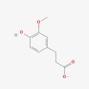 molecular formula C10H11O4- B1240280 3-(4-Hydroxy-3-methoxyphenyl)propanoate 