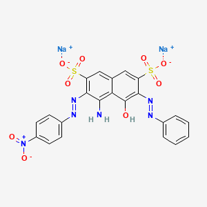 molecular formula C22H14N6Na2O9S2 B12402813 disodium;4-amino-5-hydroxy-3-[(4-nitrophenyl)diazenyl]-6-phenyldiazenylnaphthalene-2,7-disulfonate 