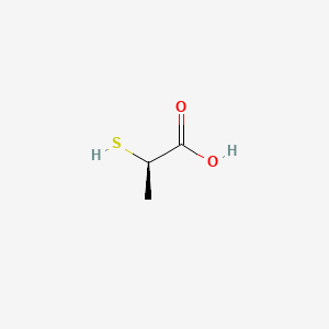molecular formula C3H6O2S B1240285 (R)-2-mercaptopropanoic acid CAS No. 33178-96-0