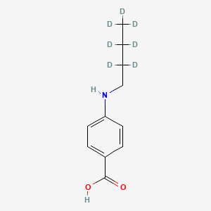 molecular formula C11H15NO2 B12402852 4-(Butylamino)benzoic Acid D7 (butyl-2,2,3,3,4,4,4-D7); 4-(n-Butylamino-2,2,3,3,4,4,4-d7)benzoic acid 