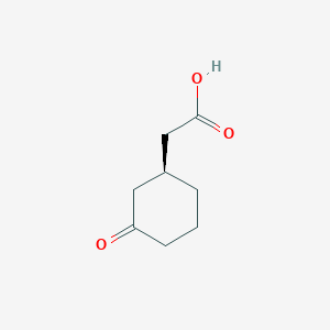 molecular formula C8H12O3 B1240286 [(s)-3-氧代环己基]乙酸 