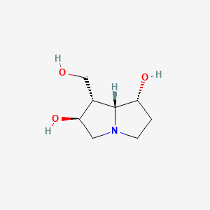 molecular formula C8H15NO3 B1240292 (-)-Rosmarinecine CAS No. 520-61-6