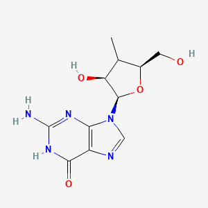 2-amino-9-[(2R,3S,5S)-3-hydroxy-5-(hydroxymethyl)-4-methyloxolan-2-yl]-1H-purin-6-one