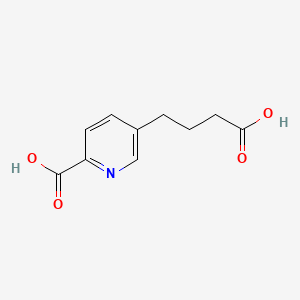 molecular formula C10H11NO4 B1240294 5-(3'-Carboxypropyl)-2-pyridinecarboxylic acid CAS No. 61361-30-6
