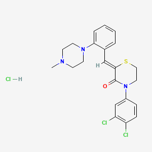 molecular formula C22H24Cl3N3OS B1240297 Elzasonan hydrochloride CAS No. 220322-05-4