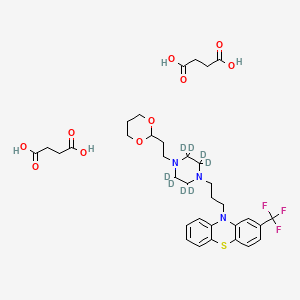 molecular formula C34H44F3N3O10S B12402983 Oxaflumazine-d8 Succinate 