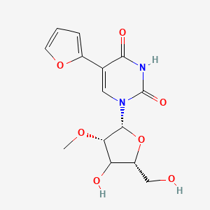 molecular formula C14H16N2O7 B12402994 5-(furan-2-yl)-1-[(2R,3S,5R)-4-hydroxy-5-(hydroxymethyl)-3-methoxyoxolan-2-yl]pyrimidine-2,4-dione 