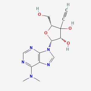 molecular formula C14H17N5O4 B12403022 (2R,4S,5R)-5-[6-(dimethylamino)purin-9-yl]-3-ethynyl-2-(hydroxymethyl)oxolane-3,4-diol 