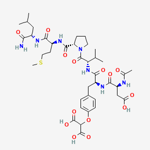 molecular formula C39H57N7O14S B12403026 Ac-Asp-Tyr(CH(CO2H)2)-Val-Pro-Met-Leu-NH2 