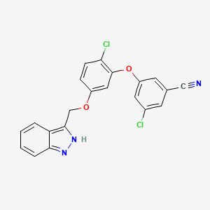 3-chloro-5-[2-chloro-5-(1H-indazol-3-ylmethoxy)phenoxy]benzonitrile