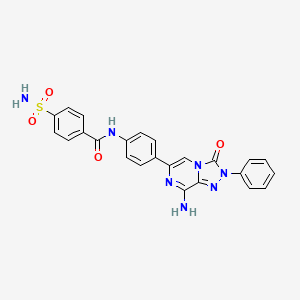 molecular formula C24H19N7O4S B12403058 hA2A/hCA XII modulator 1 