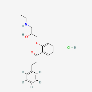 molecular formula C21H28ClNO3 B12403068 Propafenone-(phenyl-d5) (hydrochloride) 