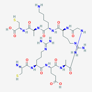 molecular formula C37H68N16O12S2 B12403088 H-Cys-Arg-Glu-Ala-Gly-Arg-Lys-Ala-Cys-OH 