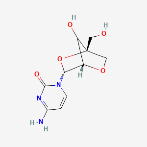 4-amino-1-[(1S,3R,4S)-7-hydroxy-1-(hydroxymethyl)-2,5-dioxabicyclo[2.2.1]heptan-3-yl]pyrimidin-2-one