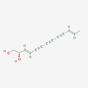 molecular formula C13H12O2 B1240312 (2S,3E,11E)-trideca-3,11-dien-5,7,9-triyne-1,2-diol 