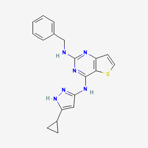 2-N-benzyl-4-N-(5-cyclopropyl-1H-pyrazol-3-yl)thieno[3,2-d]pyrimidine-2,4-diamine