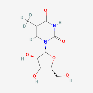 6-deuterio-1-[(2R,3S,5R)-3,4-dihydroxy-5-(hydroxymethyl)oxolan-2-yl]-5-(trideuteriomethyl)pyrimidine-2,4-dione