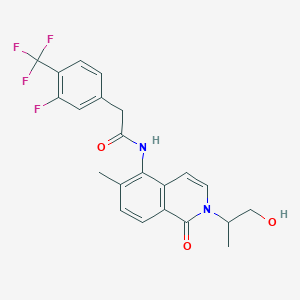 molecular formula C22H20F4N2O3 B12403192 P2X7 receptor antagonist-1 